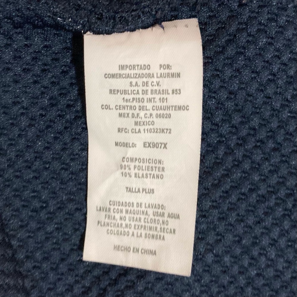 Sofra Navy Textured Leggings | Plus Size | Like New condition - Picture 5 of 7